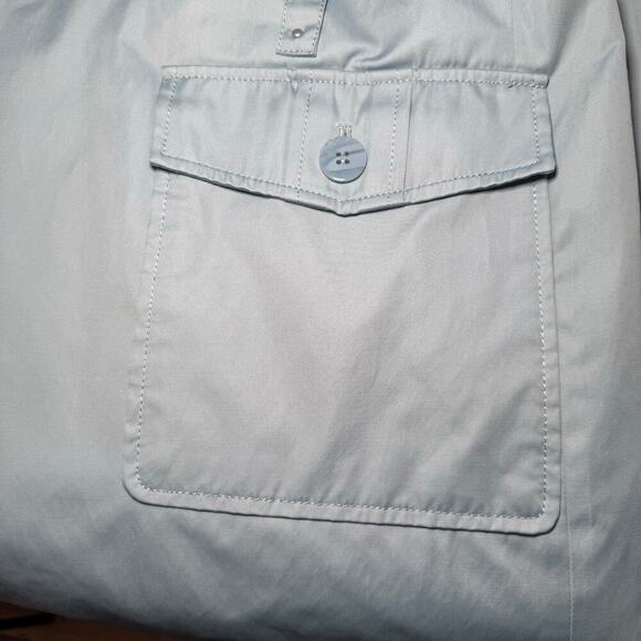 Fitz-Wright Vintage Belted Button Front Trench Coat Light Blue Women Size M - Picture 14 of 16